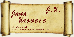 Jana Udovčić vizit kartica